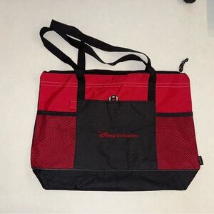 NEW Gemline Disney Destinations 1100 Select Zippered Tote Bag RED BLACK